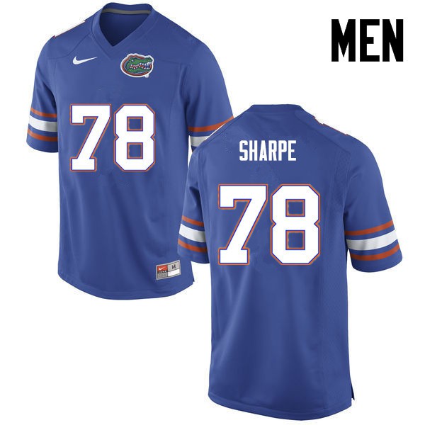Florida Gators Men #78 David Sharpe College Football Blue